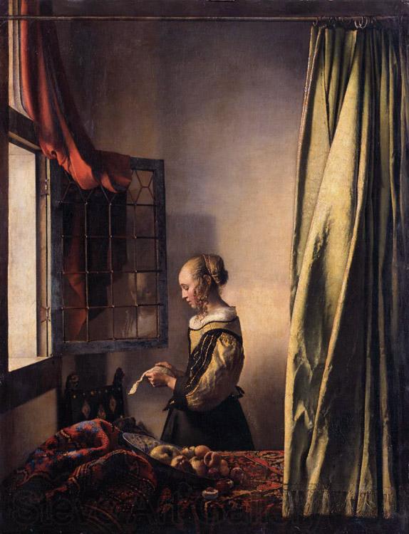 VERMEER VAN DELFT, Jan Girl Reading a Letter at an Open Window Norge oil painting art